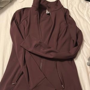 Deep red, slim fit jacket from brand 90 degree. Sized Small